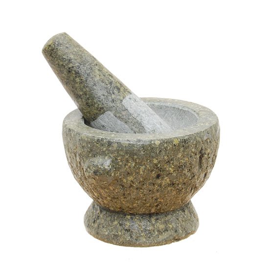 Handcarved Granite Mortar & Pestle: Excellent hand carved piece; 5" 1.75lbs;