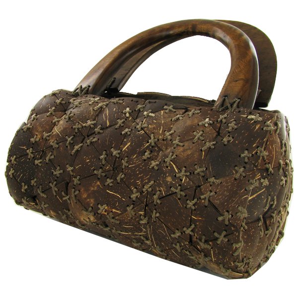 Handcrafted Polished Coconut Shell Handbag - 2