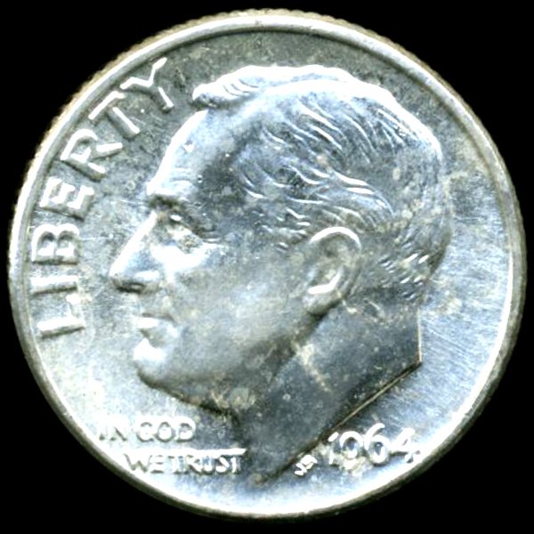 1964D FDR 10c MS66/67: Excellent gem piece
