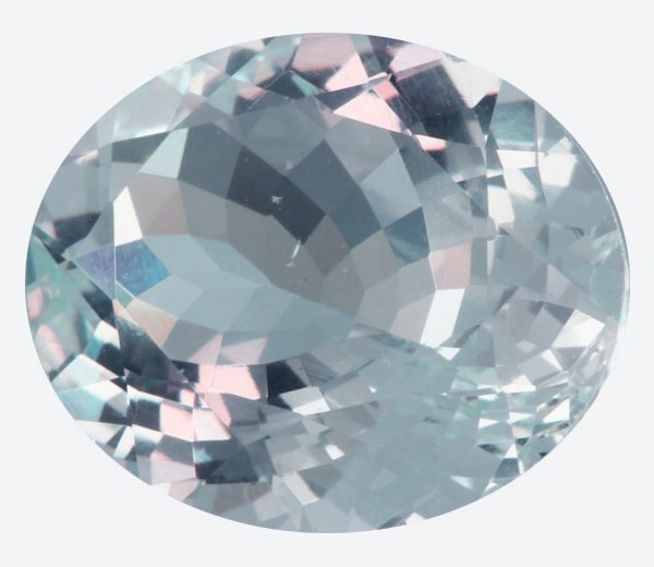 6.55ct Sky Blue Flawless Aquamarine Oval Cut: Excellent untreated grade 9 of 10 specimen; estimated Gem Guide wholesale $650, estimated retail $1800; Brazil origin