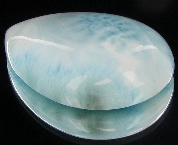 55.05ct Blue Green Larimar/Pectolite Cabochon: Excellent scarce treated grade 6 of 10 specimen; Dominican Republic origin, the world's only source
