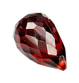 3.06ct Electric Briolette Red Mozambique Garnet