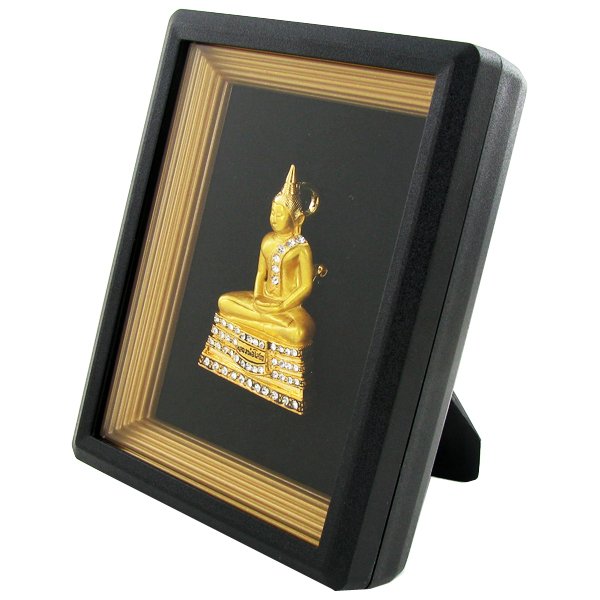 Gilded Framed Bronze Buddha Amulet - 2