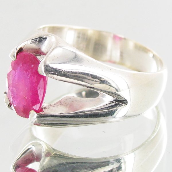 35twc Ruby Sterling Ring - 2
