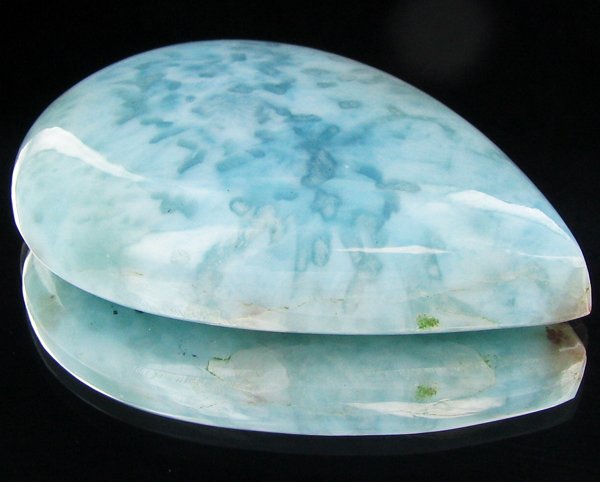 68.75ct Blue Green Larimar/Pectolite Cabochon: Excellent scarce treated grade 6 of 10 specimen; Dominican Republic origin, the world's only source