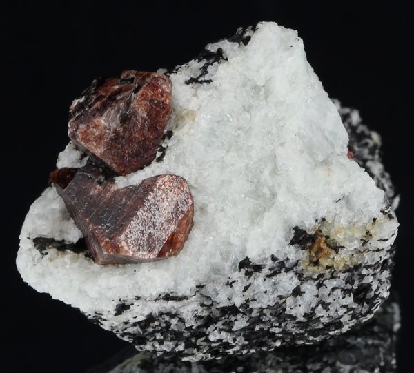 135ct Natural Red Zircon Crystal on Base Mineral: Excellent unique specimen