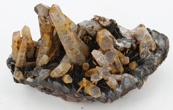 2430ct Quartz Hematite Iron Ox Crystal Cluster: Excellent natural specimen