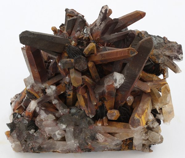 7975ct Quartz Hematite Iron Ox Crystal Cluster: Excellent natural specimen