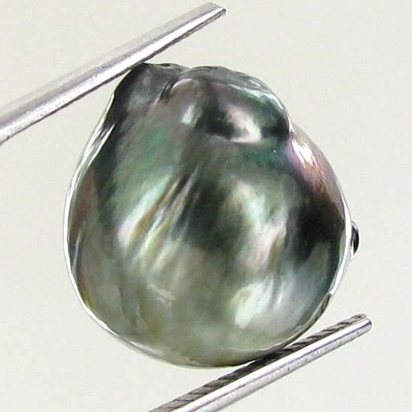 15.03ct Tahitian Baroque Pearl: Baroque shaped; drilled and ready for one-of-a-kind pendant