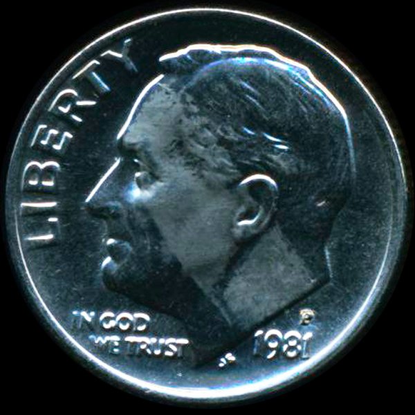 1981P FDR 10c MS67 Full Bands: Excellent gem piece