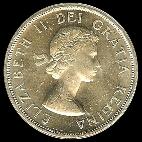 1962 Canada $1 Silver MS64: Scarce in hi grade; BV $120