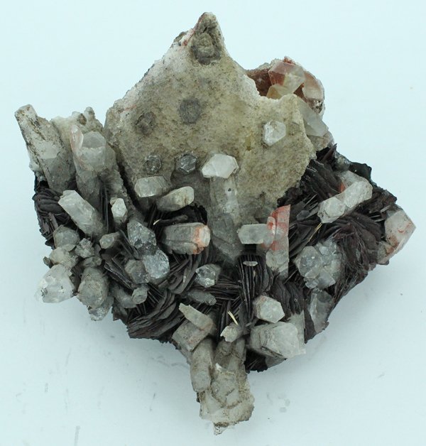 2335ct Quartz Hematite Iron Ox Crystal Cluster: Excellent natural specimen