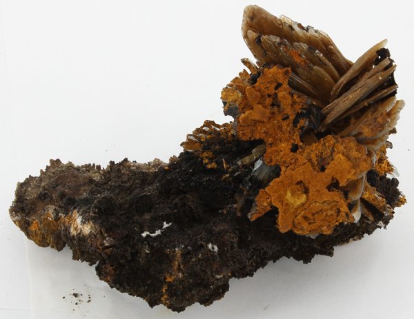 1720ct Calcite Hematite Crystal Cluster: Excellent natural specimen