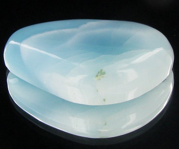 41.9ct Blue Green Larimar/Pectolite Cabochon: Excellent scarce treated grade 6 of 10 specimen; Dominican Republic origin, the world's only source