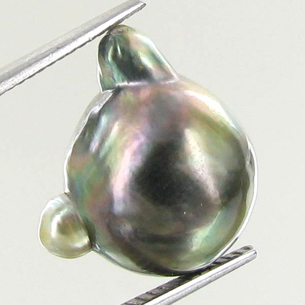14.91ct Tahitian Baroque Pearl: Baroque shaped; drilled and ready for one-of-a-kind pendant