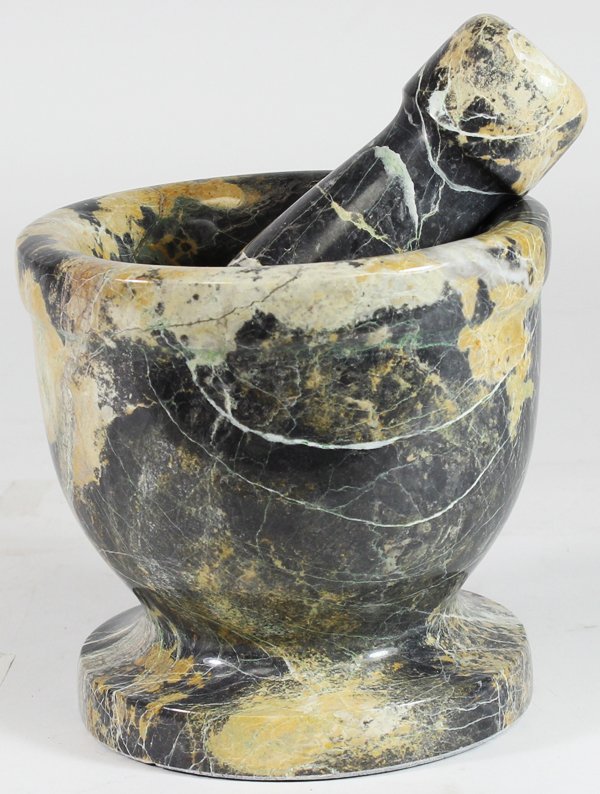 Handcrafted Agate Mortar & Pestle: Excellent handcrafted piece;