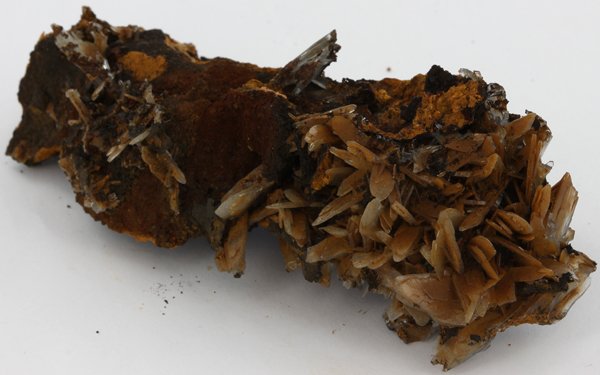 985ct Calcite Hematite Crystal Cluster: Excellent natural specimen