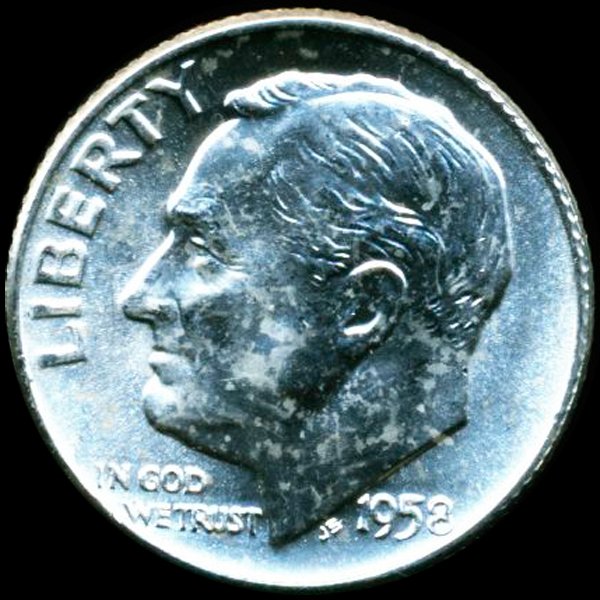 1958D FDR Silver 10c MS66 Full Bands: Nice piece; $45BV