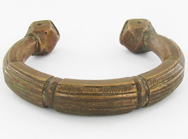 945ct Antique African Tribal HEAVY Bronze Cuff Bracelet: Scarce one of a kind hand made tribal piece