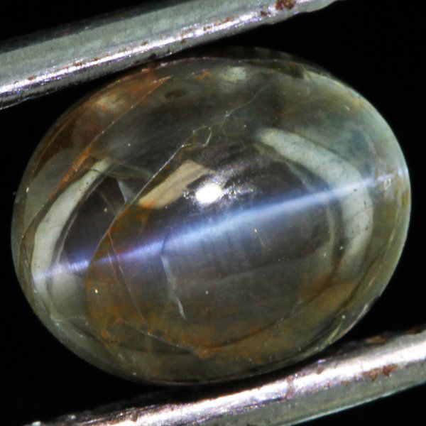 2.17ct Green Alexandrite Catseye Oval Cut: Excellent Unheated grade 6 of 10 specimen; estimated Gem Guide wholesale $977, estimated retail $2604; Sri Lanka origin