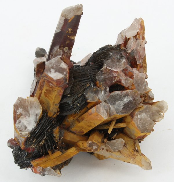 2335ct Quartz Hematite Iron Ox Crystal Cluster: Excellent natural specimen