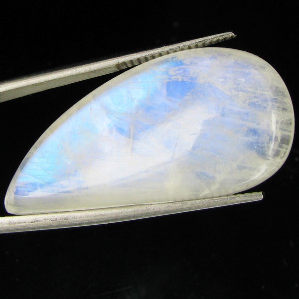 30.70ct Vibrant Color Moonstone Cabochon: Excellent piece; well cut & colored; with treatment