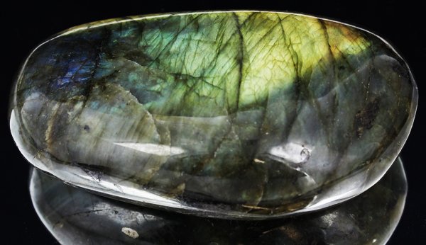 1202ct Hefty Labradorite Cabochon: Excellent large piece