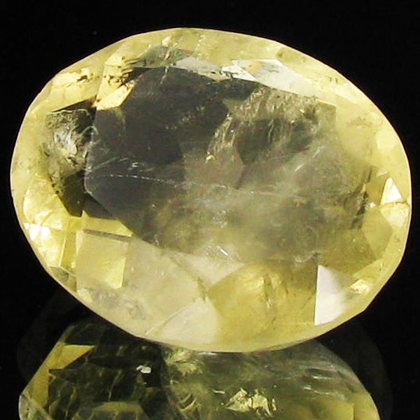 24.4ct Lemon Citrine Oval: Excellent piece well cut and colored; NO treatment