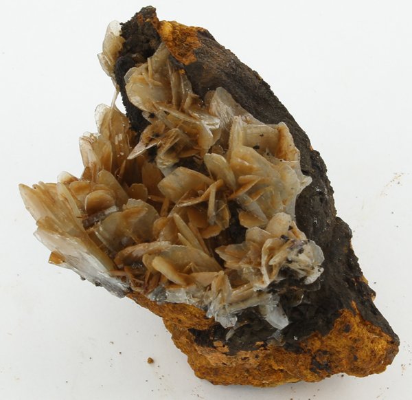 985ct Calcite Hematite Crystal Cluster: Excellent natural specimen