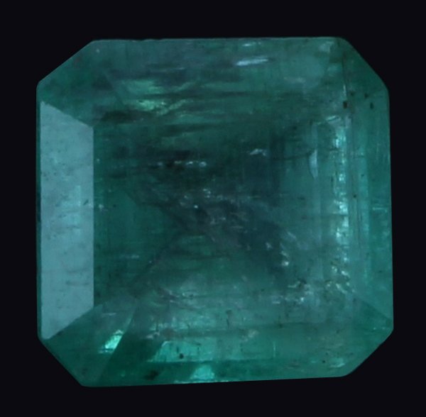 1.5ct Mint Green Colombian Emerald: Nice grade 5 Colombian emerald; customary treatment; Gem Guide wholesale $750