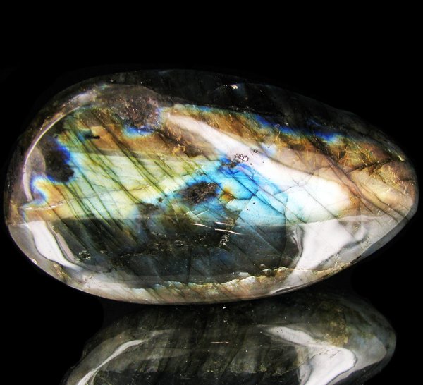 1165ct Large Polished Rainbow Labradorite Cabochon: Excellent natural polished specimen