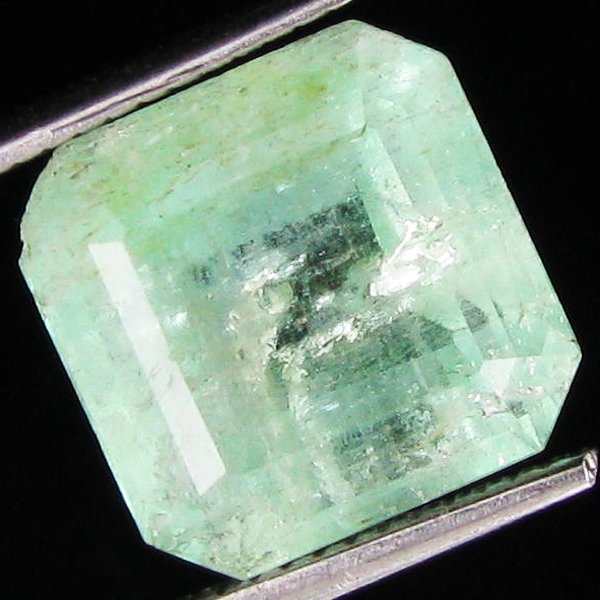 6.82ct Colombian Emerald Mint Green: Excellent piece; well cut and colored; with treatment