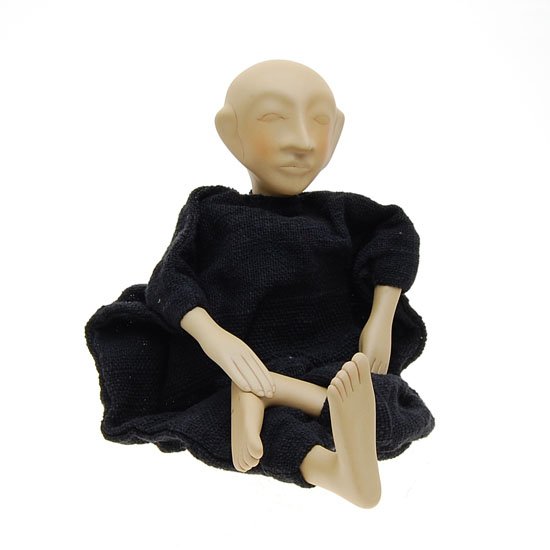 Hand Crafted Porcelain Puppet Doll: Hand crafted porcelain head hands and feet ready for your decoration; 16";