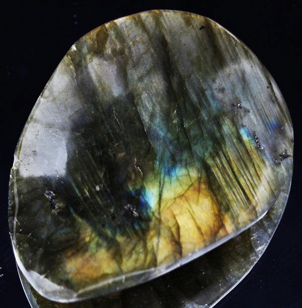 165ct Delicate Potato Chip Cut Labradorite Cabochon: Excellent expensive cut