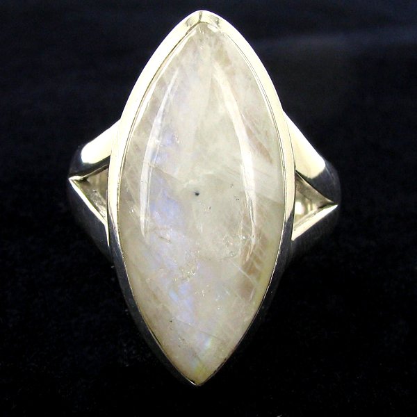 51.73twc Moonstone Sterling Ring: Excellent well crafted piece; stone well cut/colored with treatment