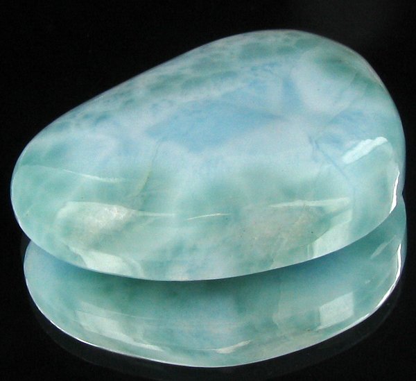 31.8ct Blue Green Larimar/Pectolite Cabochon: Excellent scarce treated grade 6 of 10 specimen; Dominican Republic origin, the world's only source