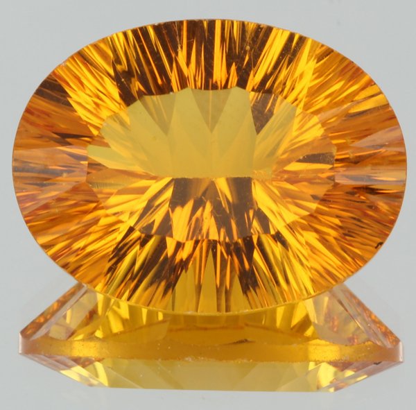 14.85ct Strong Orange/Yel Brazil Citrine Appr $817: Excellent specimen; gemologist appraisal included