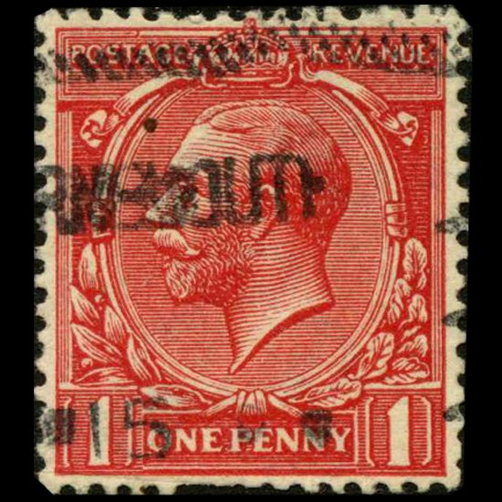 1912 Britain George VI 1p Stamp ERROR: Nice piece with no hidden flaws; SG-357 ragged beard $120
