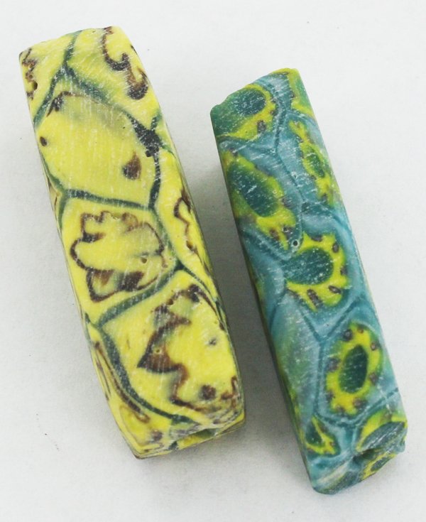 Golden Triangle Nomadic Tribe Glass Pendant Beads: Excellent handcrafted pieces