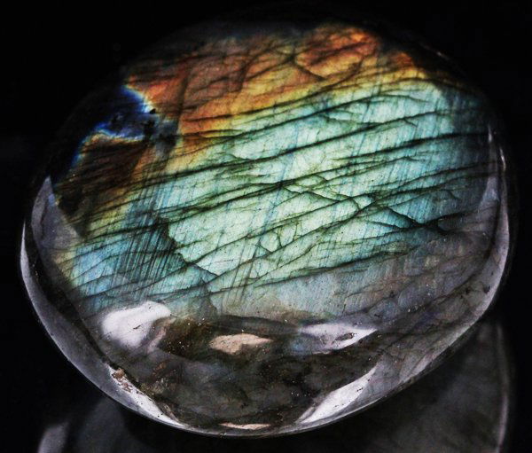 735ct Hefty Labradorite Cabochon: Excellent large piece