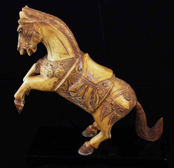 Chinese Handcarved Bone House: Excellent handcarved piece; 5.5"