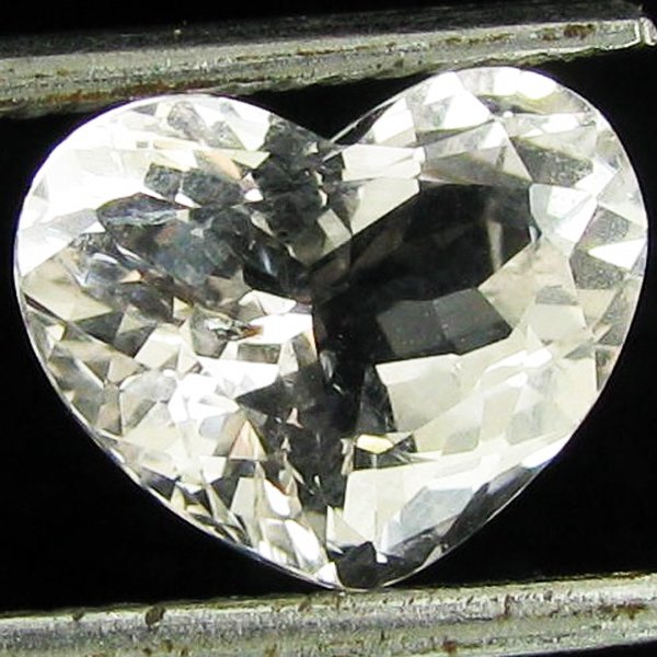 2.47ct Silver Pink Morganite Heart : Excellent unheated grade 8 of 10 specimen; estimated Gem Guide wholesale $247, estimated retail $741; Brazil origin
