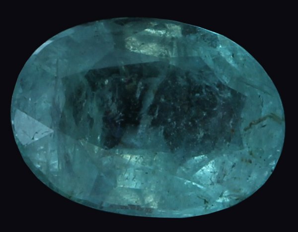 1.38ct Mint Green Colombian Emerald: Nice grade 5 Colombian emerald; customary treatment; Gem Guide wholesale $690