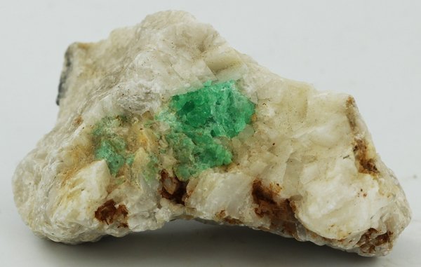 340ct Natural Colombian Emerald Crystal Cluster: Excellent specimen with pyrite crystals and small emerald crystal vein on base material
