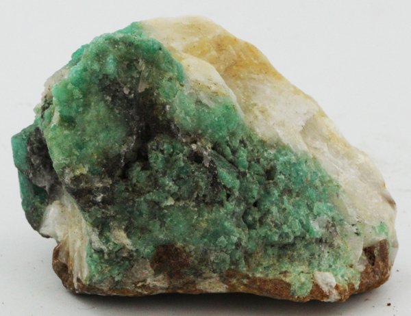 690ct Natural Colombian Emerald Crystal Cluster: Excellent specimen with pyrite crystals and small emerald crystal vein on base material