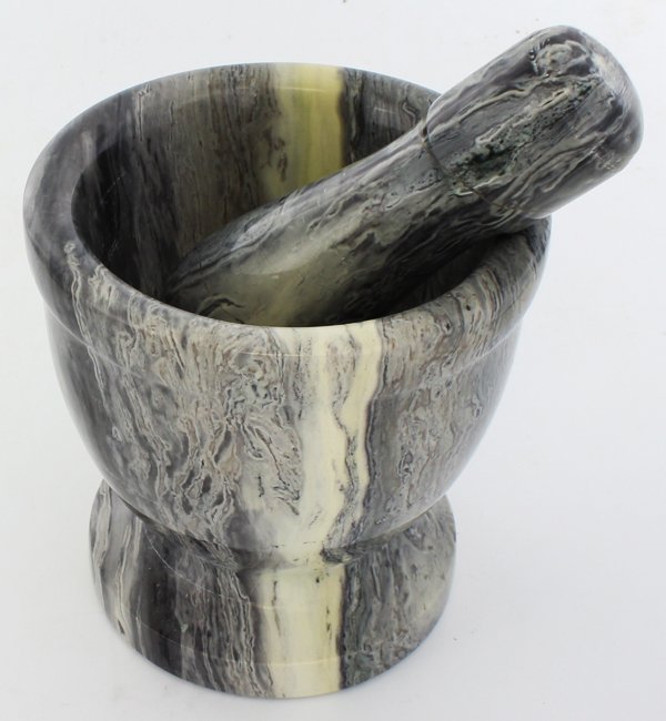 Handcrafted Agate Mortar & Pestle: Excellent handcrafted piece;