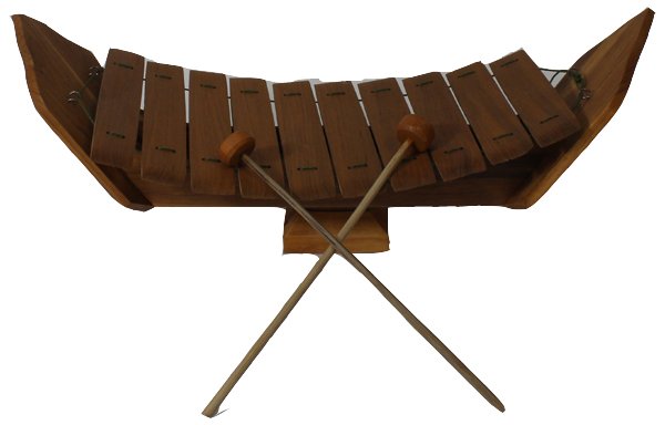 Thai Teak Xylophone "Ranat" 10 Keys: Nicely crafted new piece; 21"