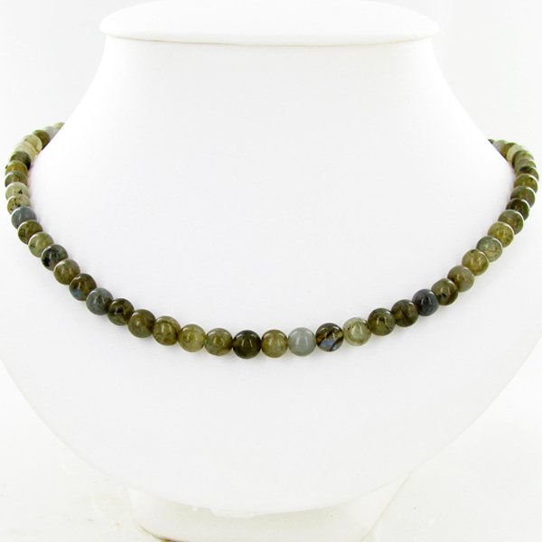 150ct Natural Labradorite Beads Silver Clasp: Excellent well crafted piece; with treatment