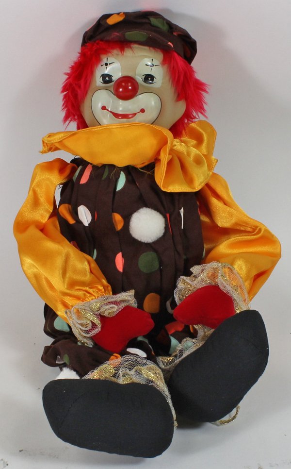 Hand Crafted Porcelain Puppet Doll: Hand crafted porcelain head hands and feet ready for your decoration; 14"