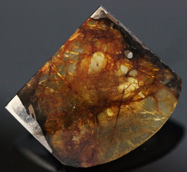3.35ct Quijingue Meteor Pallasite Olivine Space Peridot: Rare jewelry cut piece of nickel iron palasite olivine meteorite; discovered in 1964 in Brazil total weight of meteorite was only 134 lbs so material is VERY RARE